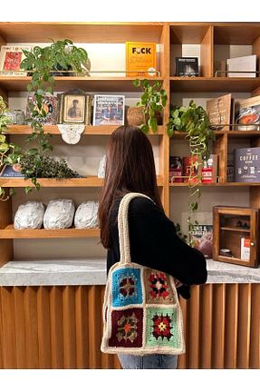 کیف دوشی رنگی زنانه پارچه ای crafttatelier - کد 694275355