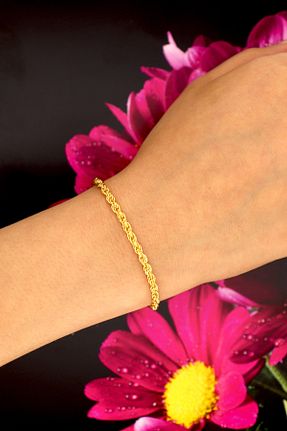 دستبند نقره طلائی زنانه 925 عیار Silveranka - کد 728721893