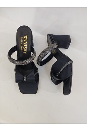 دمپائی مشکی زنانه پاشنه ضخیم Renasay shose - کد 728860127