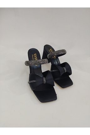 دمپائی مشکی زنانه پاشنه ضخیم Renasay shose - کد 728860127