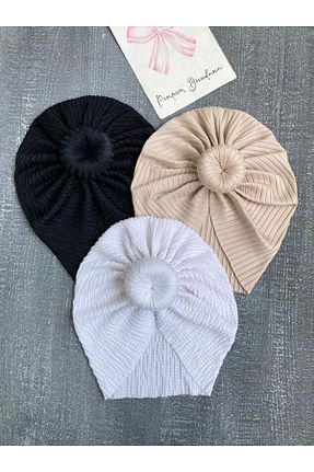 کلاه سفید بچه گانه پنبه ای pempem bandana - کد 729153528