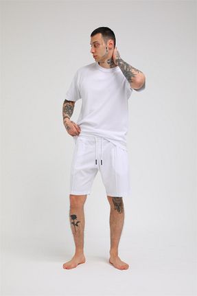 ست بالاتنه و پائین تنه سفید مردانه بافتنی Rocqerx - کد 129947544