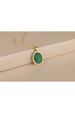 گردنبند نقره سبز زنانه 925 عیار Akgül Silver - کد 729048194