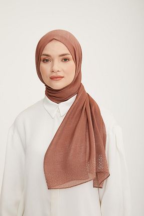 شال قهوه ای زنانه پلی استر Armine - کد 729843154