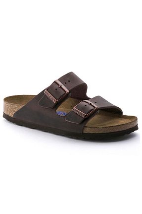 دمپائی قهوه ای مردانه چرم خالص Birkenstock - کد 730080964