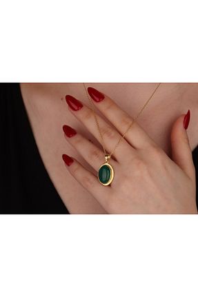 گردنبند نقره سبز زنانه 925 عیار Akgül Silver - کد 729048194