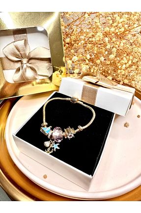 دستبند استیل (فولاد) طلائی زنانه روکش طلا byhulyacollections - کد 729235730