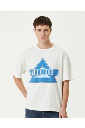 تیشرت سفید مردانه اورسایز Rhude - کد 730049762