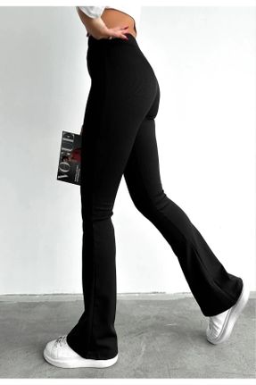 ساق شلواری مشکی زنانه بافتنی پلی استر سایز بزرگ کد 729151678