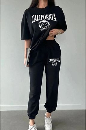ست بالاتنه و پائین تنه مشکی زنانه بافت pandy - کد 729902218