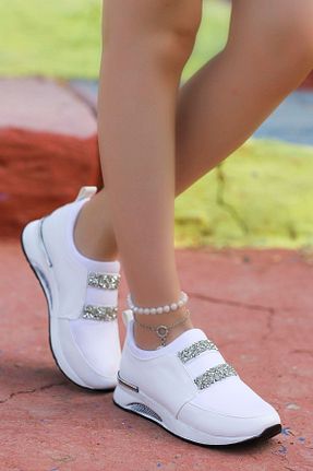 کفش اسنیکر سفید زنانه بدون بند Flamingo shoes - کد 729989049