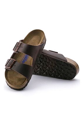 دمپائی قهوه ای مردانه چرم خالص Birkenstock - کد 730080964