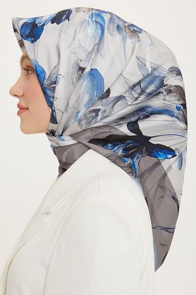 روسری نباتی کرپ ساتن ابریشم Armine - کد 729956817