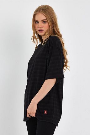 تیشرت مشکی زنانه اورسایز ALEXANDERGARDI - کد 729889664