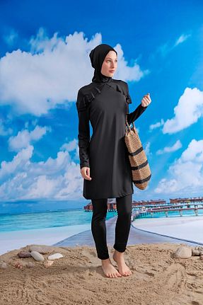 مایو حجاب مشکی زنانه ساده MAYOU - کد 729952760