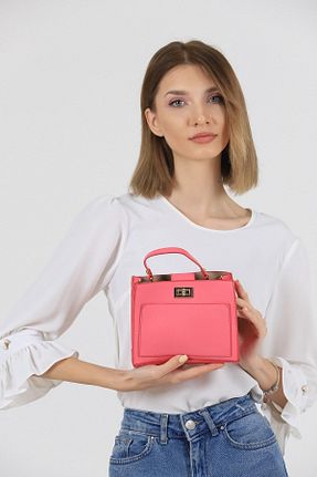 کیف دوشی صورتی زنانه چرم مصنوعی Stilgo - کد 727855395