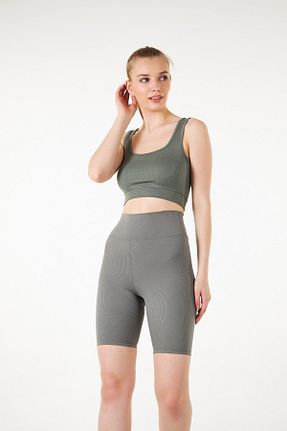 شلوارک و برمودا خاکی زنانه فاق بلند THIFF GYMWEAR - کد 730687254