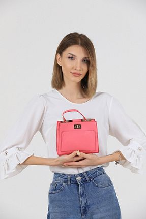 کیف دوشی صورتی زنانه چرم مصنوعی Stilgo - کد 727855395
