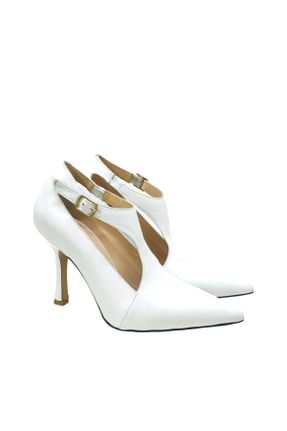 کفش استایلتو سفید پاشنه نازک پاشنه متوسط ( 5 - 9 cm ) کد 727797725