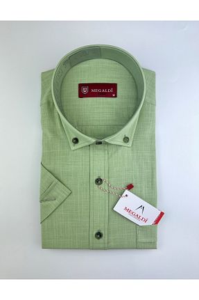 پیراهن سبز مردانه رگولار MEGALDİ - کد 730751630