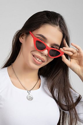 عینک آفتابی قرمز زنانه UV400 Polo55 - کد 258076359