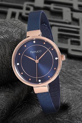 ساعت مچی سرمه ای زنانه 31-35 میلی متر Ferrucci - کد 32195862