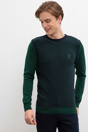 پلیور سبز مردانه ساده U.S. Polo Assn. - کد 32976946