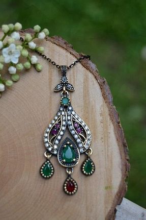 گردنبند جواهر سبز زنانه سنگ طبیعی Stoneage - کد 7170481