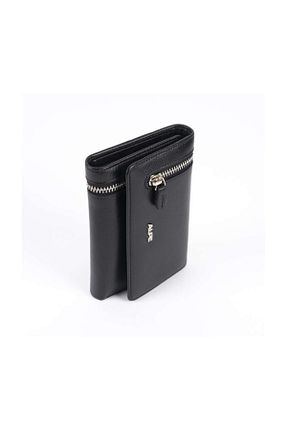 کیف پول مشکی زنانه چرم خالص ALPE - کد 34591608