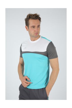 تی شرت فیروزه ای زنانه رگولار پارچه ای کد 34909003