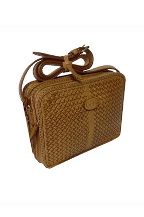 کیف پستچی بژ زنانه چرم خالص Genel Markalar - کد 64612169