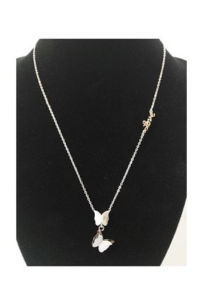 گردنبند استیل ( فولاد ) زنانه رودیوم MODAMUGO - کد 35243734