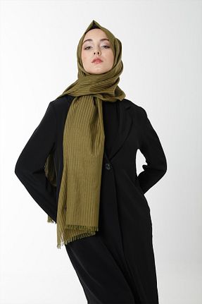 شال خاکی زنانه پنبه ای Argite - کد 36290471