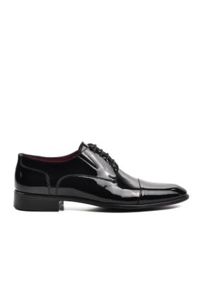 کفش کلاسیک مشکی مردانه چرم لاکی پاشنه کوتاه ( 4 - 1 cm ) پاشنه نازک کد 731158771