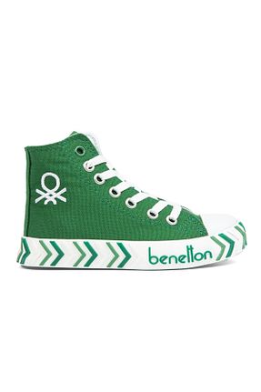 کفش اسنیکر سبز بچه گانه بند دار Benetton - کد 731441238