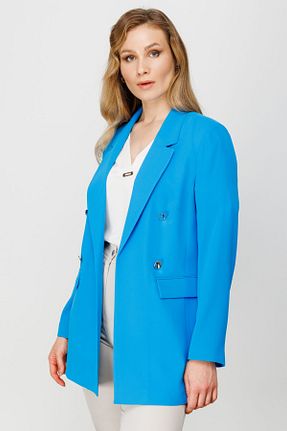 کت آبی زنانه رگولار Ekol - کد 731698751