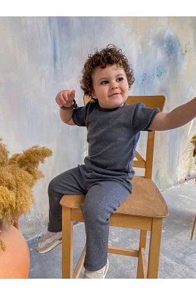 ست نوزادی طوسی بچه گانه پنبه ای MiaBaby - کد 677117471