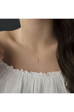 گردنبند طلا سفید زنانه 14 عیار ÖZDEN KUYUMCUSU - کد 731661634