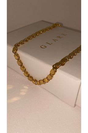 گردنبند استیل ( فولاد ) طلائی استیل ضد زنگ GLARE JEWELRY - کد 660757645