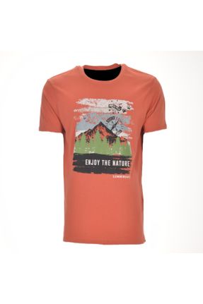 تی شرت نارنجی مردانه رگولار کد 731473679