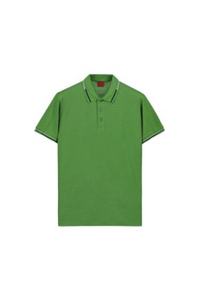 تی شرت سبز مردانه اسلیم فیت یقه پولو کد 731730758