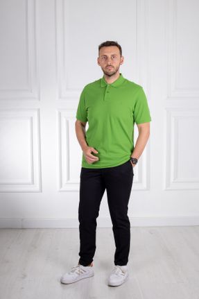 تی شرت سبز مردانه اسلیم فیت یقه پولو کد 731762291