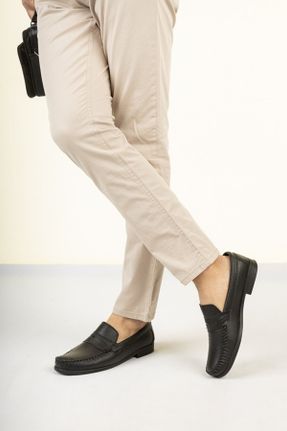 کفش کژوال مشکی مردانه چرم مصنوعی پاشنه کوتاه ( 4 - 1 cm ) پاشنه ساده کد 731848009