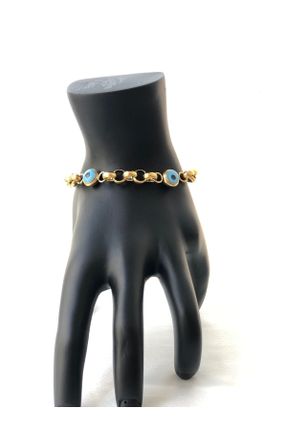 دستبند استیل طلائی زنانه فولاد ( استیل ) کد 731828490