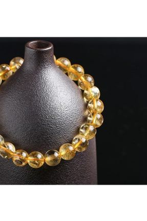 دستبند جواهر زرد زنانه سنگ طبیعی کد 265150324