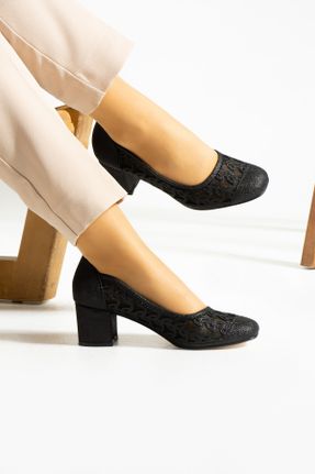 کفش پاشنه بلند کلاسیک مشکی زنانه پاشنه ضخیم پاشنه متوسط ( 5 - 9 cm ) کد 732152875