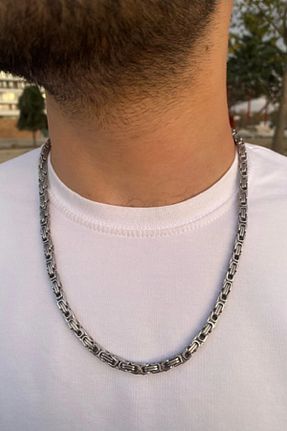 گردنبند استیل ( فولاد ) مردانه استیل ضد زنگ UBUH SHOP - کد 732193645