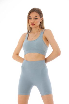 ست بالاتنه و پائین تنه طوسی زنانه بافتنی dml collection - کد 732308352
