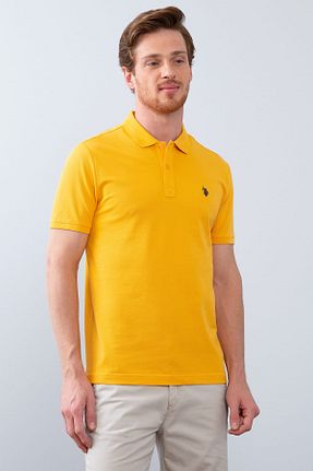 پولوشرت زرد مردانه پنبه ای U.S. Polo Assn. - کد 6485591