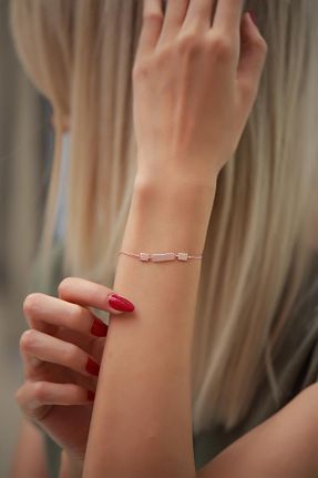 دستبند نقره صورتی زنانه 925 عیار Ninova Silver - کد 25703609